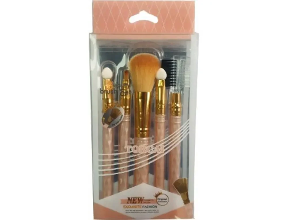 Cosmetic Makeup Brush Set 5pc Beauty Tools Foundation Eyeshadow Eyebrow Kit New